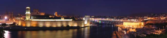 "The Vieux Port by night"